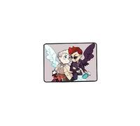 MayDee Distintivo Smaltato Good Omens Spilla Accessori Abbigliamento, Distintivo Fanzine Good Omen Angeli E Demoni (C)