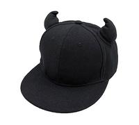 mayDONG - Cappello da baseball per Halloween, con corno del diavolo, per adulti, regolabile, per l'estate, all'aperto, ciclismo, escursionismo, per ragazzi e uomini, nero, Nero