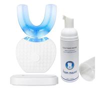 Mayeec Spazzolino ad Ultrasuoni, Elettrico con Timer e Ricarica Wireless, Sbiancamento dei Denti, 360°, Adulti (Bianco, 1)