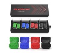 Mayena Jaw Exerciser per uomini e donne | Set di modellatori per la mandibola in silicone con 4 livelli di resistenza | Modello potenziato per la