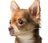 Mayerzon Museruola a museruola corta per Chihuahua, Shih tzu, pugile americano, museruola in tessuto morbido per la toelettatura di visite veterinarie, previene morsi e combattimenti