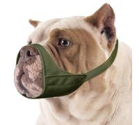 Mayerzon Museruola corta per cani, piccola per chihuahua, shih tzu, bullo americano, boxer, cucciolo, in tessuto morbido per toelettatura visite veterinarie, prevenire morsi masticando combattimenti