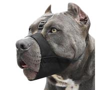 Mayerzon - Museruola morbida con cinturino antiscivolo, in tessuto, per cani di taglia media e grande come Bulldog, Boxer e Rottweiler, impedisce al cane morsi e rosicchiamenti ma gli consente di bere