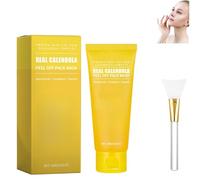 MAYFRI Maschera Peel-off alla Calendula, Maschera Peel-off detergente Profonda alla Calendula, Maschera Peel-off Avvolgente al collagene Durante la Notte, Maschera Peel-off per Punti Neri e pori