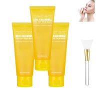 MAYFRI Maschera Peel-off alla Calendula, Maschera Peel-off detergente Profonda alla Calendula, Maschera Peel-off Avvolgente al collagene Durante la Notte, Maschera Peel-off per Punti Neri e pori
