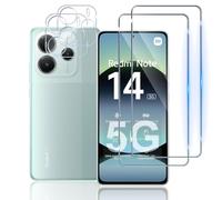 Mayfun Pellicola Compatibile con Xiaomi Redmi Note 14 5G Vetro Temperato, [2+2 Pezzi] Pellicola Protettiva e Fotocamera Pellicola, 9H Durezza, Bubble-Free, Anti Graffio HD Camera Protezione