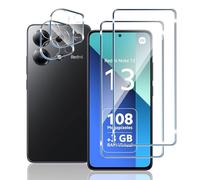 Mayfun Pellicola Vetro Temperato Compatibile con Xiaomi Redmi Note 13 4G, [2+2 Pezzi] Pellicola Protettiva e Fotocamera Pellicola, 9H Durezza, Bubble-Free, Anti Graffio HD Camera Protezione