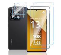 Mayfun Pellicola Vetro Temperato Compatibile con Xiaomi Redmi Note 13 5G (Non per Note 13 4G), [2+2 Pezzi] Pellicola Protettiva e Fotocamera Pellicola, 9H Durezza, Anti Graffio, HD Camera Protezione