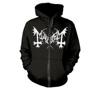 MAYHEM - DE MYSTERIIS DOM SATHANAS BLACK Hooded Sweatshirt with Zip Small