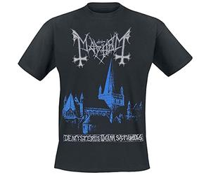Mayhem De Mysteriis Dom Sathanas Uomo T-Shirt Nero XL 100% Cotone Regular