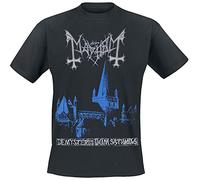 Mayhem De Mysteriis Dom Sathanas Uomo T-Shirt Nero XXL 100% Cotone Regular