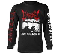 Mayhem 'Deathcrush' (Nero) Maglietta a Manica Lunga NUOVO E UFFICIALE