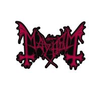 Mayhem Woven Patch Logo Cut Out Nuovo Ufficiale Nero