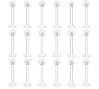 Mayhoop 16G Chiara Piercing Labbro Flessibile in Acrilico Anelli al Labbro Piercing del Corpo Barra 10mm 18Pezzi