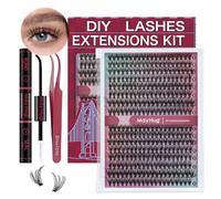 Mayhug Extension Ciglia Kit 30D Naturale Ciglia Finte 9-16mm Ciglia Finte Ciuffetti 320Pcs Extension Ciglia D Curl Morbido Ciuffetti Ciglia Finte (30D kit)