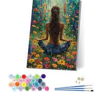 MAYINGOU Dipingere con i Numeri Adulti con Telaio Donna, Dipingere con i Numeri Adulti Fiore, DIY Paint by Numbers con 3 Pennelli e Vernice Acrilica, per Decorazioni Casa, Regalo Donna 50x65cm 5-5211