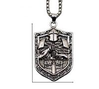 MAYIYAHO Collana Ciondolo Vintage Crusader Knight Shield per Uomo Sword Knight Pendant Punk Biker Jewelry Gift
