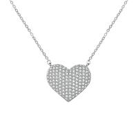 MAYIYAHO Collane a Catena di Perline in Acciaio Inossidabile Cuore Strass Pendente Girocollo collane per Donne Bijoux Gioielli Accessori