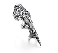 MAYIYAHO Fashion Men Biker Punk Gothic Rock Scroll Joint Armor Knuckle Metal Full Finger Rings Cospaly Eagle Ring Jewelry Gift
