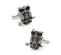 MAYIYAHO Gemelli Gemelli alla Moda in Ottone di qualità con Design Vintage a Forma di Gufo