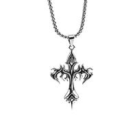 MAYIYAHO Hip Hop Punk Cross Chain Collana Pendente per Uomini Goth Flame Style Collane in Acciaio Inossidabile Gioielli di Moda