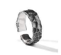 MAYIYAHO Punk Simple Geometric Crack Men's Ring Goth Jewelry Vintage Irregular Totem Open Adjustable Ring for Men Women