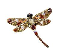 MAYIYAHO Spille a Forma di Libellula Vintage in Cristallo di Alta qualità per Donna Spilla a Forma di Grande Insetto Spilla Accessori per Abiti da Moda Gioielli di Lusso