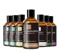 MAYJAM 1 pz 100ML olio essenziale con contagocce sandalo lavanda eucalipto vaniglia olio aromatico per umidificatore profumo candela bruciatore