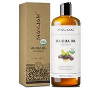 MAYJAM Olio di jojoba Bio 473ML, olio per il corpo per viso, pelle, capelli, olio per capelli, olio di jojoba, spremuto a freddo, puro naturale, idratante e anti-invecchiamento, olio di jojoba