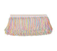 MAYJOYDIY 10 m arcobaleno nappa frangia Trim 100 mm poliestere colorato nappa pizzo catena frangia trim nappa cucito Trim per fai da te artigianato paralume abbigliamento e decorazione abiti