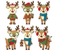 MAYJOYDIY 2 formine per biscotti a strati a forma di cervo natalizio | Simpatici fustelle per goffratura a forma di animale, per artigianato in carta, per album di ritagli, regali, decorazione