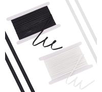 MAYJOYDIY 2 pezzi 10 m fascia elastica reggiseno bordatura 6 mm larghezza elastici piatti in nylon reggiseno elastico fascia spalla per reggiseno spalline lingerie produzione fai da te (nero e bianco)