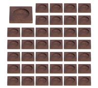 MAYJOYDIY 40 vassoi quadrati in legno da 25 mm, basi cabochon vuote, per collane, ciondoli, lunette, per fai da te, foto, gioielli, progetti artistici in resina, colore: caffè