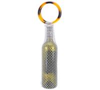 MAYJOYDIY Borsa per vino con manico in resina da 46,5 cm, borsa per vino in rete con strass, con manico scintillante, borsa riutilizzabile in rete, per uso quotidiano, elegante borsa con manico