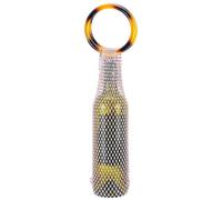 MAYJOYDIY Borsa per vino con manico in resina da 46,5 cm, borsa per vino in rete con strass, con manico scintillante, borsa riutilizzabile in rete, per uso quotidiano, elegante borsa con manico