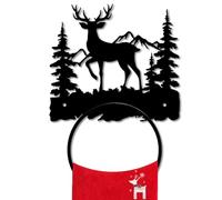 MAYJOYDIY Cervo Anello di Asciugamano in Metallo Foresta Animale Montagna Porta Asciugamano Da Bagno Anello Portasciugamani Da Parete Portasciugamani in Metallo per Bagno Cucina Asciugamano Gancio