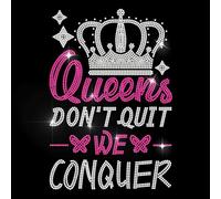 MAYJOYDIY Corona con Testo Strass, Ferro Da Stiro Hotfix Transfer, Stella, Regina Adesivo Termoadesivo, Citazione Ispiratrice, Decorazione Applique per Camicia, Borsa, Cappello, Giacca, Jeans