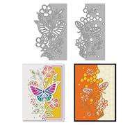 MAYJOYDIY Fustelle in metallo a nido d'ape con motivo a farfalla e ape, modello romantico in acciaio al carbonio, stencil da taglio per realizzare biglietti, album di ritagli, decorazioni regalo