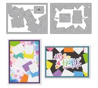 MAYJOYDIY Fustelle in Metallo per Cornice di Busta, Fustelle per Buste Creative, Stencil, Sfondo per Lettere d'Amore, Goffratura, Modello per Fustelle per Artigianalità su Carta FAI DA TE, Creazione