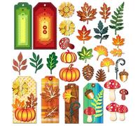 MAYJOYDIY Fustelle In Metallo per Etichette Autunnali, Foglie Autunnali, Zucca, Funghi, Modello per Goffratura, Fiore, Pigna, Stencil Scrapbooking, Album, Manuali, Regali, Decorazioni