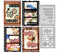 MAYJOYDIY Fustelle per Fotogrammi di Pellicola Numerica, Fustelle Retrò per Strisce di Pellicola, Modello per Goffratura di Cornici Irregolari per Scrapbooking, Album, Manuali, Regali Decorazioni