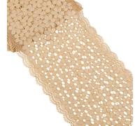 MAYJOYDIY Nastro in pizzo floreale 9,1 m di larghezza 184 mm di larghezza bordo in tessuto di pizzo floreale tulle ricamato trim in pizzo tessuto per accessori per feste di nozze cucito fai da te