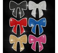 MAYJOYDIY Papillon Strass Ferro su Decalcomania Bowknot Hotfix Adesivo Trasferimento di Calore Fiocco Colorato Applique per Riparazione di Abbigliamento T-Shirt Giacca Indumenti Borsa FAI
