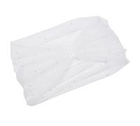 MAYJOYDIY Scialli in tulle bianco staccabile mantello da sposa corto copertura spalla mantello con perline abito da sera scialle per donne sposa damigella d'onore festa di nozze, bianco, 102cm