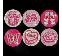 MAYJOYDIY Sottobicchiere di rose strass termoadesivi a forma di cuore bicchieri da vino a farfalla dadi e corona per la riparazione di vestiti e camicie giacche borse per vestiti e decorazioni