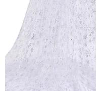 MAYJOYDIY Tessuto a rete in lamina d'argento con fiocchi di neve da 160 cm, in nylon bianco con fantasma, rotoli di tessuto velato per tutù fai da te, gonne, regali, fiocchi, matrimoni, feste