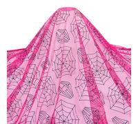 MAYJOYDIY Tessuto In Tulle Rosa A Forma di Ragnatela, Tessuto A Rete di Ragno Grande Da 2 * 1.58 m con Ragnatela Nera per Sovrapposizione di Feste per Abiti Da Sposa, Copricapi, Tende Decorazioni