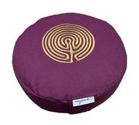 maylow Yoga mit Herz Cuscino da yoga, altezza 15 cm, con ricamo Shanti sole o labirinto, lavabile, imbottitura in pupe di grano saraceno, comodo, di alta qualità, personalizzabile come desiderato