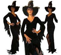 maylynn 10964 Nimue - Costume da strega - 2 pezzi - nero - 42
