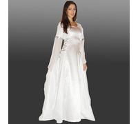 maylynn 12201 Anael - Costume Medievale da Angelo o Elfo - Bianco